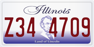 IL license plate Z344709