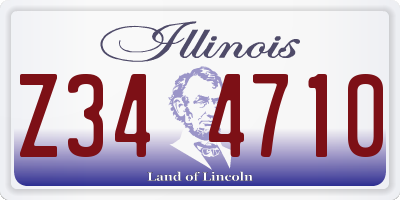 IL license plate Z344710