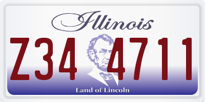 IL license plate Z344711