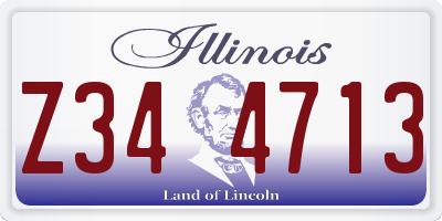IL license plate Z344713