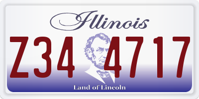 IL license plate Z344717