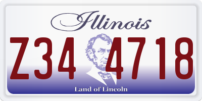 IL license plate Z344718