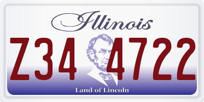 IL license plate Z344722