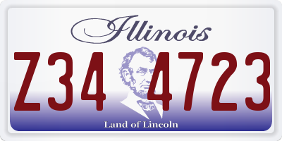IL license plate Z344723