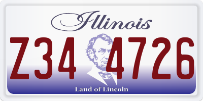 IL license plate Z344726