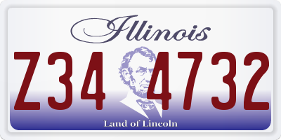 IL license plate Z344732