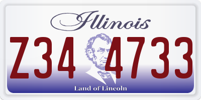 IL license plate Z344733