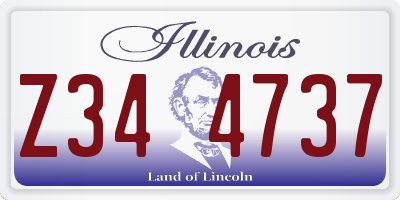 IL license plate Z344737