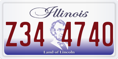 IL license plate Z344740