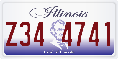 IL license plate Z344741