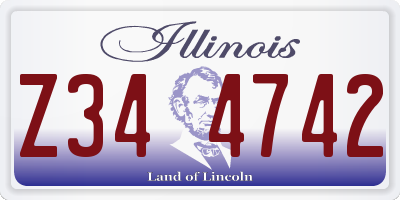 IL license plate Z344742