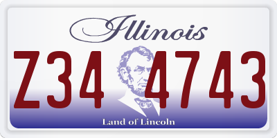 IL license plate Z344743