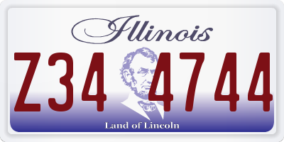 IL license plate Z344744