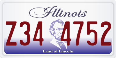 IL license plate Z344752