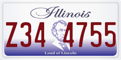 IL license plate Z344755