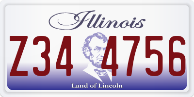 IL license plate Z344756