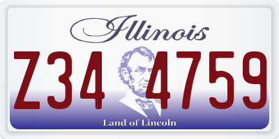 IL license plate Z344759