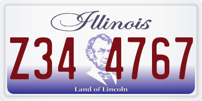 IL license plate Z344767