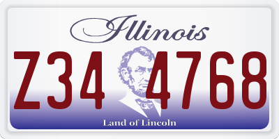 IL license plate Z344768