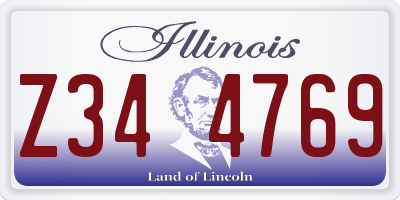 IL license plate Z344769