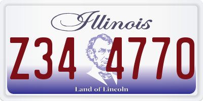 IL license plate Z344770