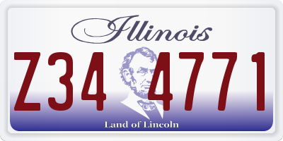 IL license plate Z344771