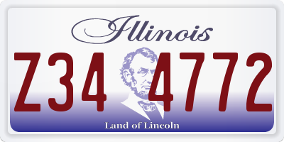 IL license plate Z344772