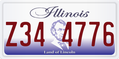 IL license plate Z344776