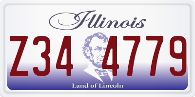IL license plate Z344779