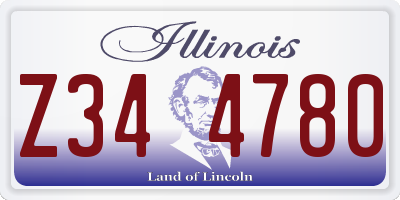 IL license plate Z344780