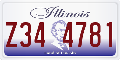 IL license plate Z344781