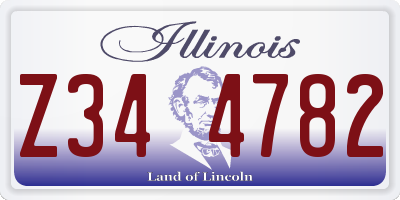 IL license plate Z344782