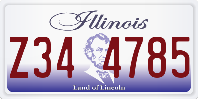 IL license plate Z344785