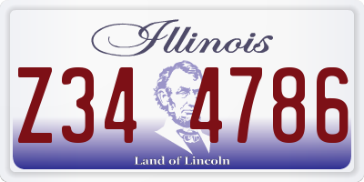 IL license plate Z344786