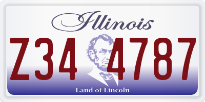 IL license plate Z344787