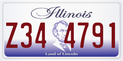 IL license plate Z344791