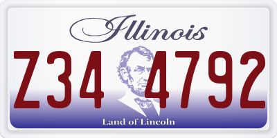 IL license plate Z344792