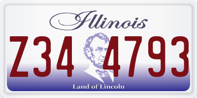 IL license plate Z344793