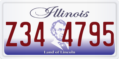 IL license plate Z344795