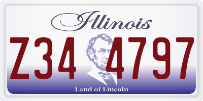 IL license plate Z344797