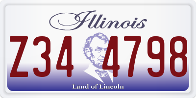 IL license plate Z344798