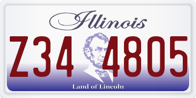 IL license plate Z344805