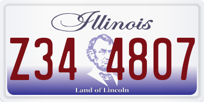 IL license plate Z344807