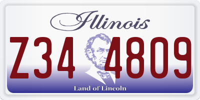 IL license plate Z344809