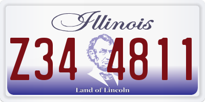 IL license plate Z344811
