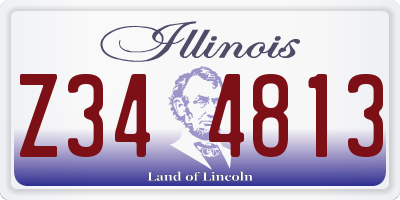 IL license plate Z344813
