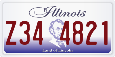 IL license plate Z344821