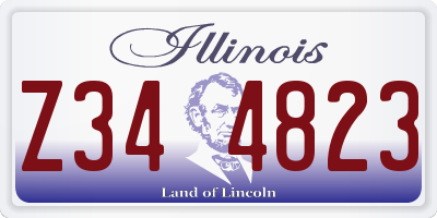 IL license plate Z344823