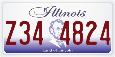 IL license plate Z344824