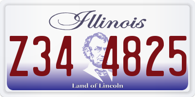IL license plate Z344825